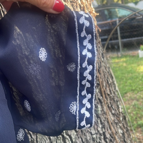 Papaya Sheer Smock Blouse - Picture 2 of 5